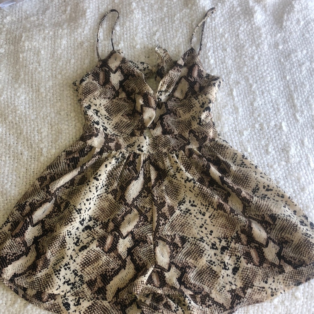 Snake print romper